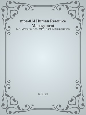 mpa-014 Human Resource Management
